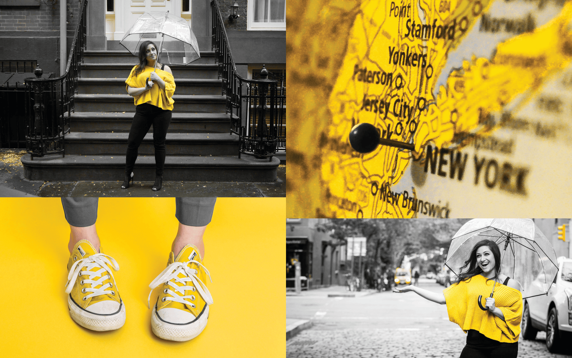 Mood board combining high-fashion editorial aesthetic with strategic clarity