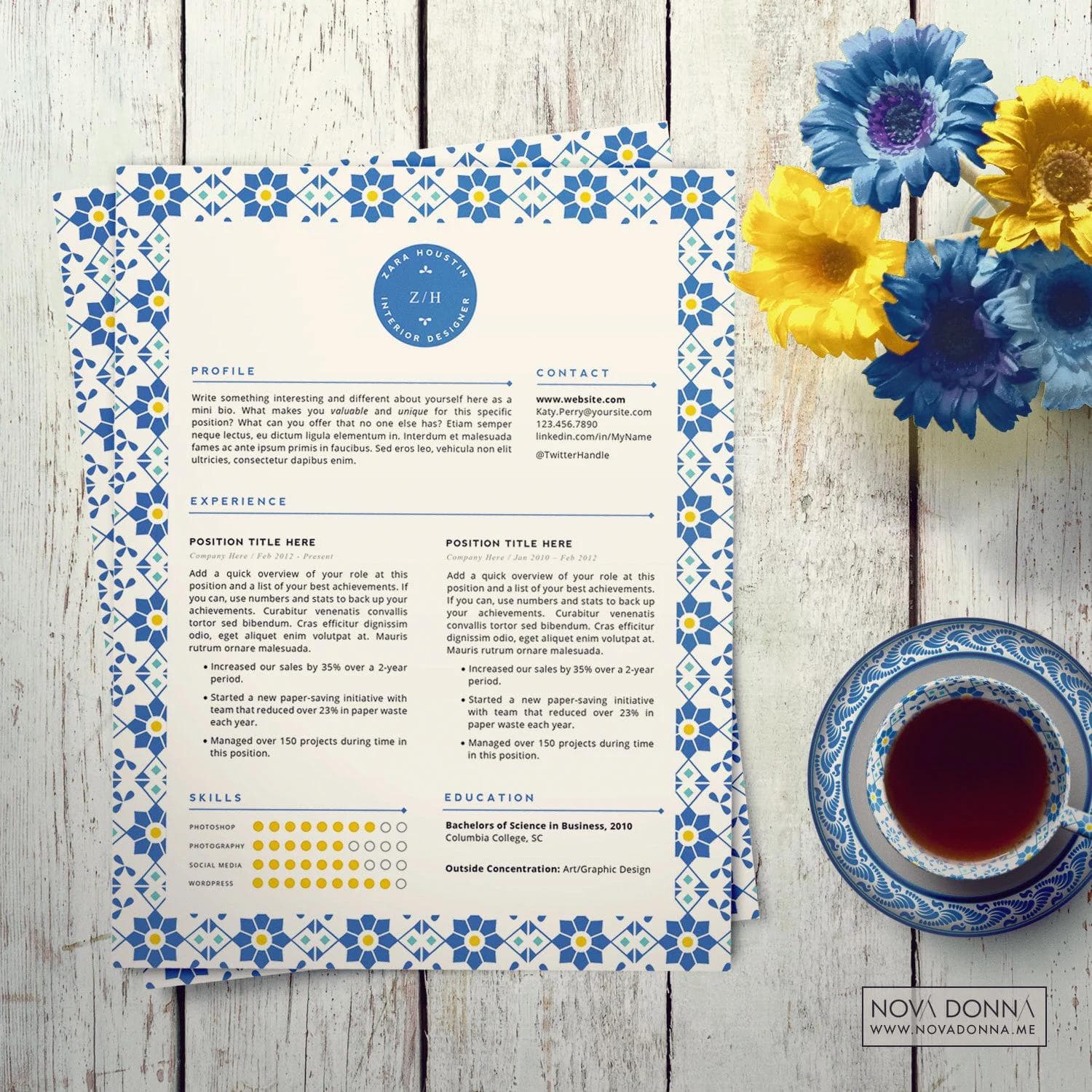 resume template design